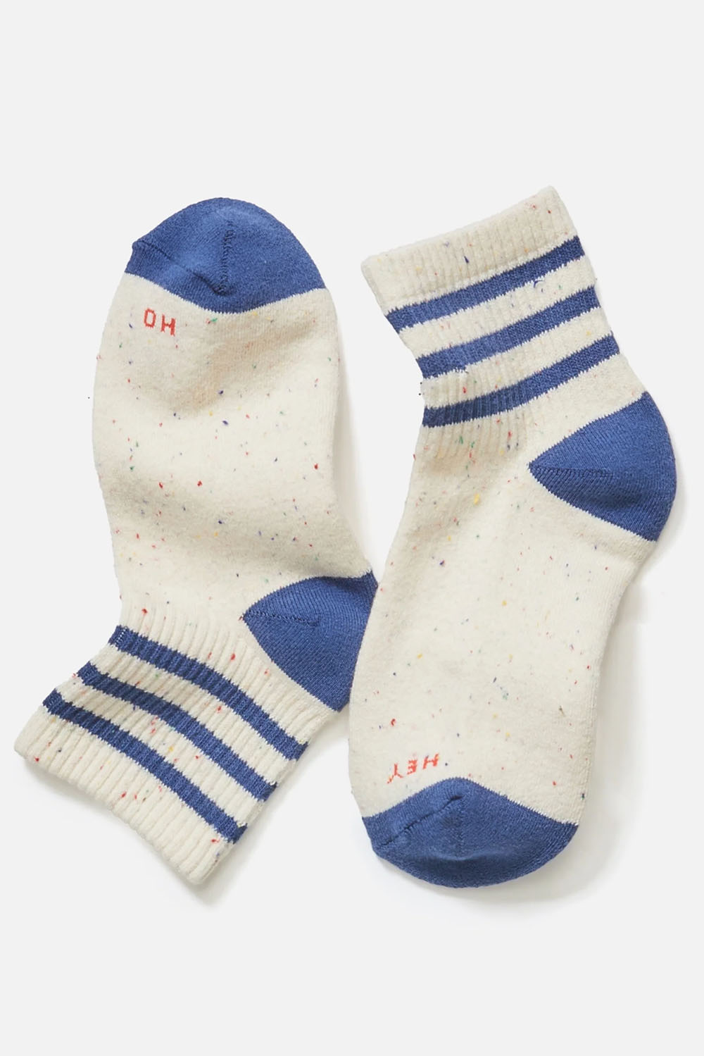 Marine Layer - Quarter Crew Sock - Navy Stripe