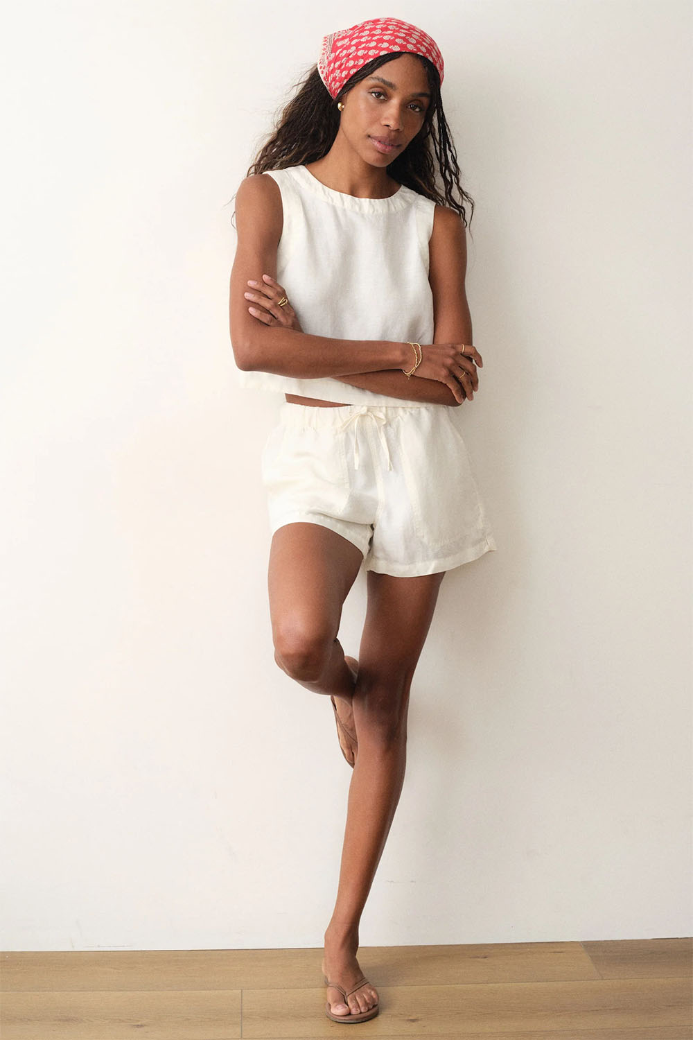 marine layer quinn linen tank antique white