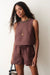 marine layer quinn linen tank chocolate profile