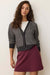 Marine Layer - Robin Cardigan - Black/White - Front