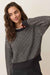 Marine Layer - Robin Textured Crewneck - Black/White - Front