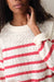 marine layer seabreeze crewneck sweater white red stripe