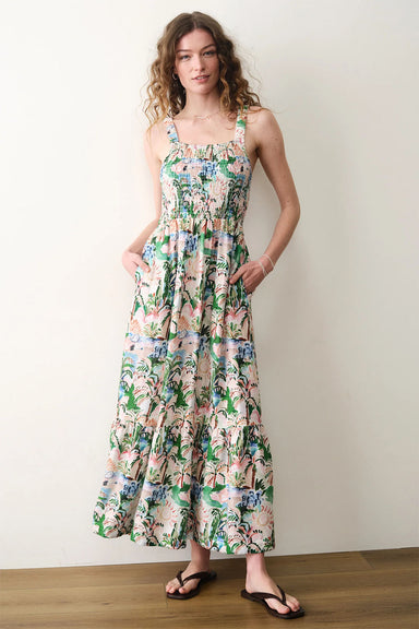 marine layer selene maxi dress watercolor palm