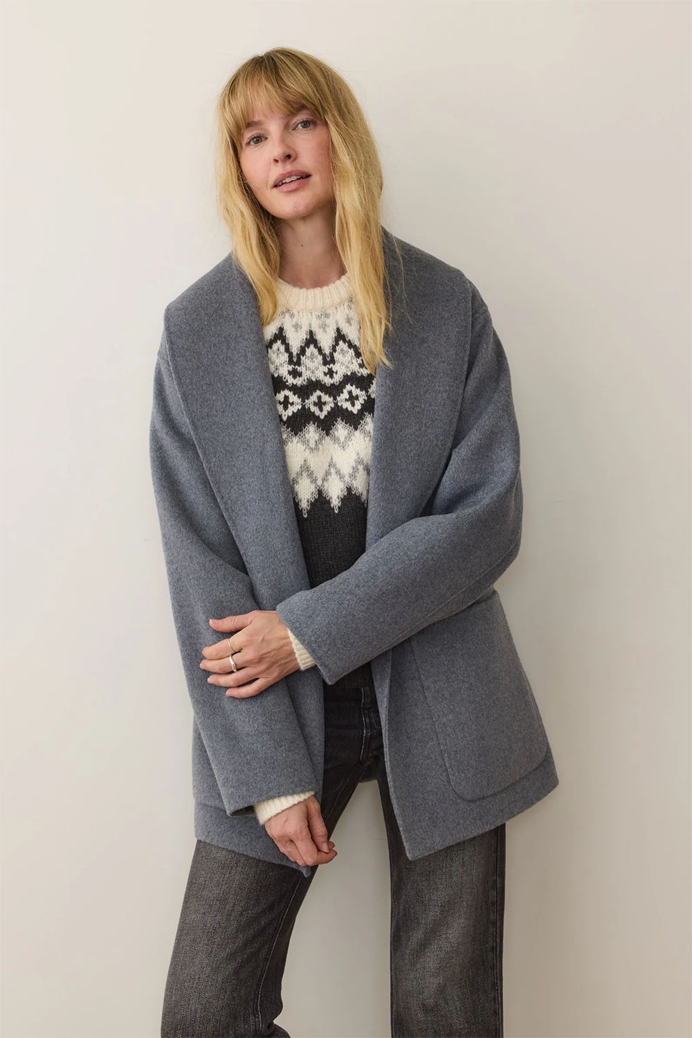 marine layer short colette medium grey heather front