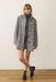 marine layer stephanie cocoon coat black white herringbone