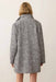 marine layer stephanie cocoon coat black white herringbone back