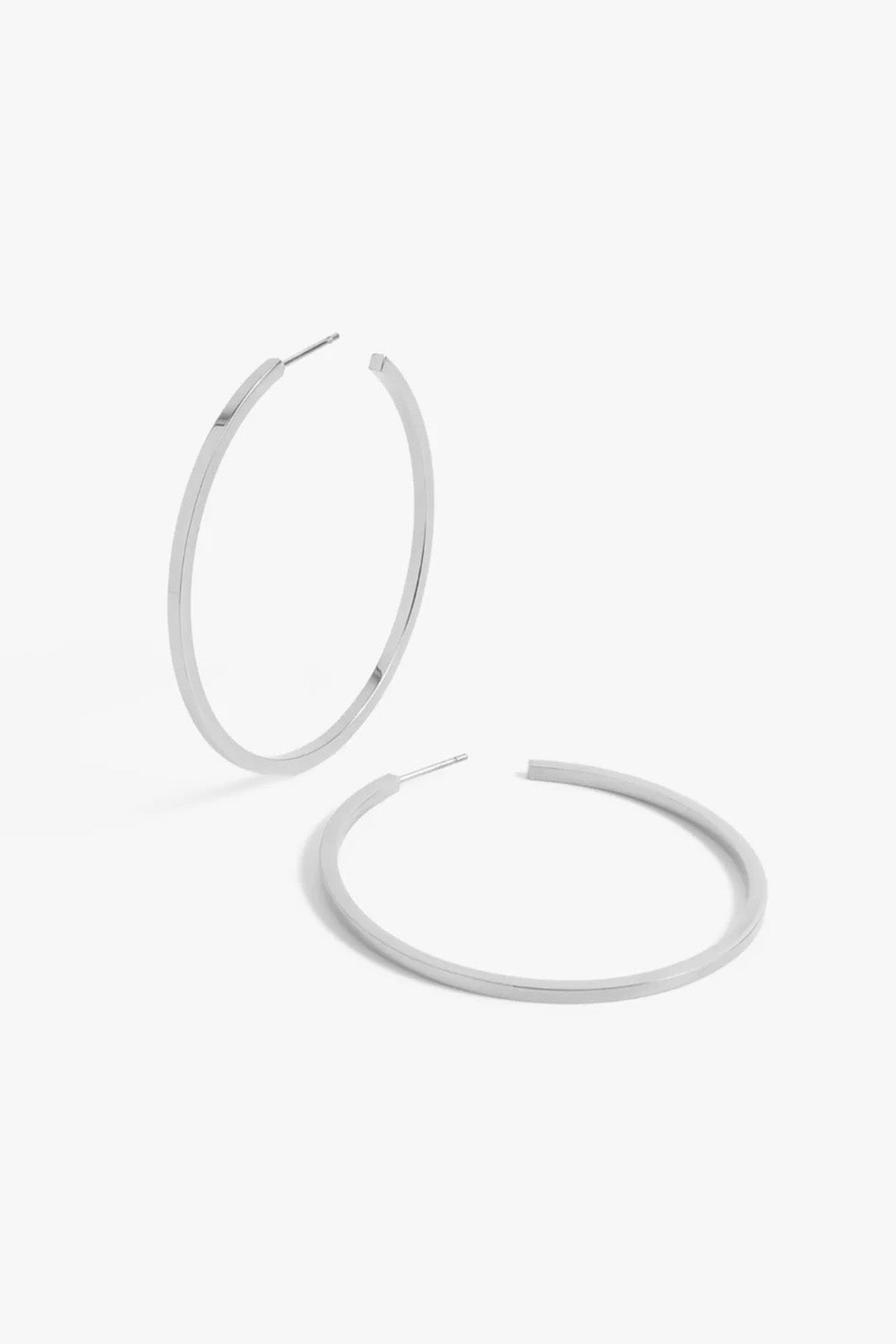 Marrin Costello Jay 2" Hoops in Silver — Front view
