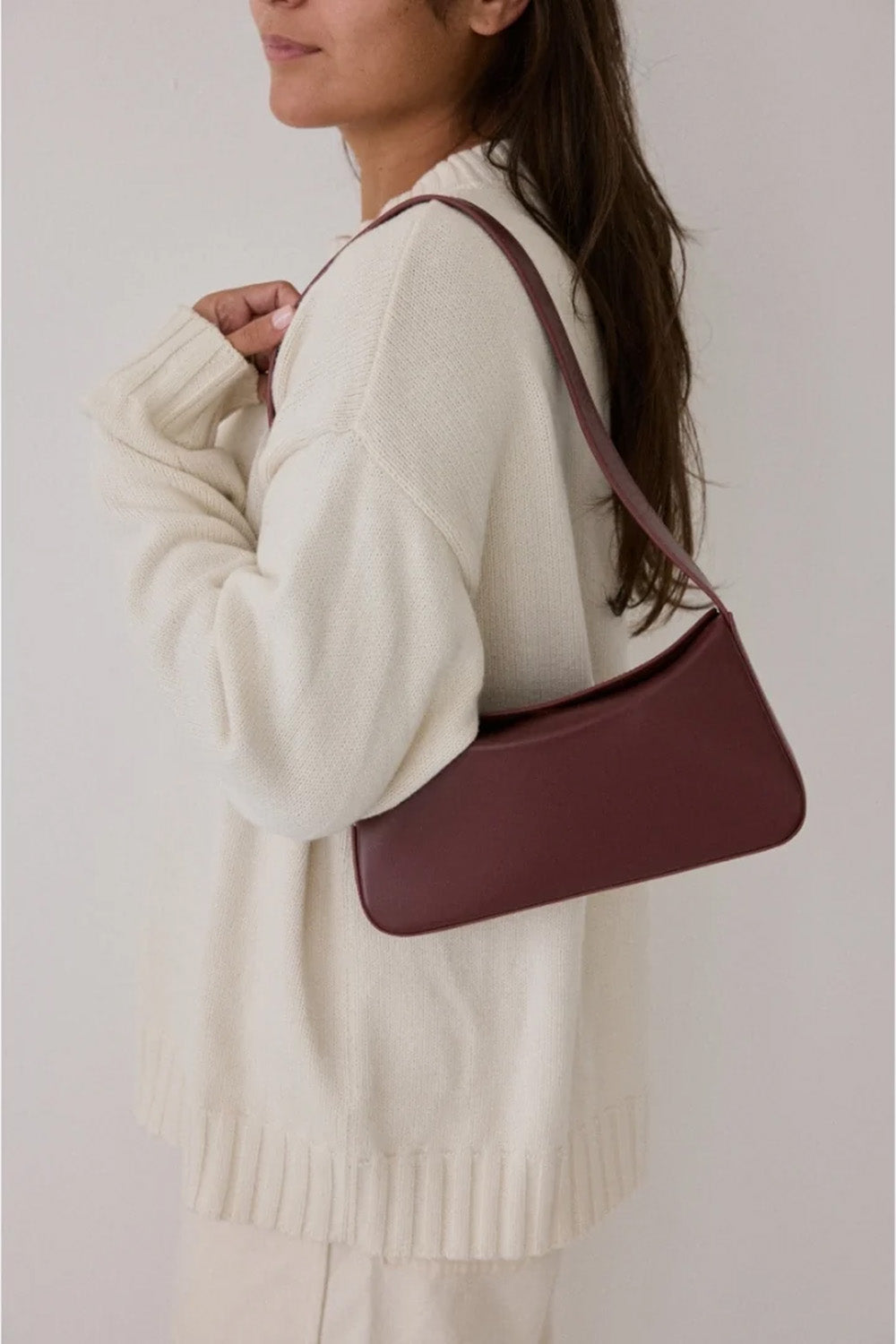 Matisse Victoria Leather in Wine — Model view