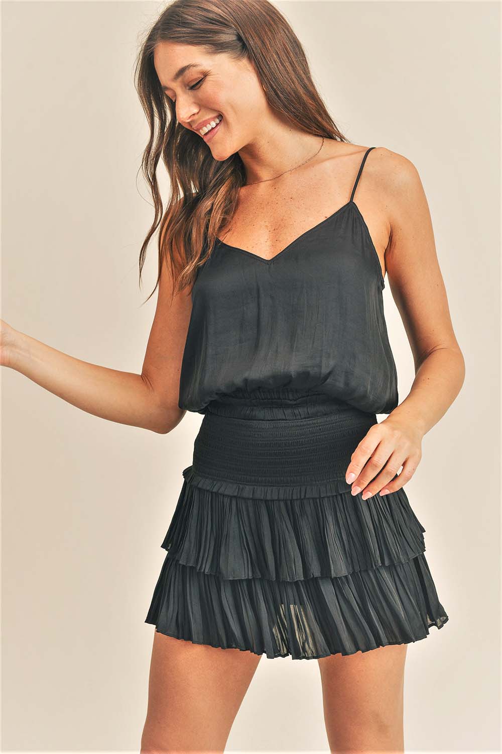 Reset by Jane - Silky Amore Top - Black - Profile
