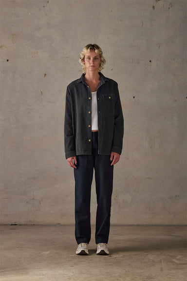 mctavish cord shirt slate front