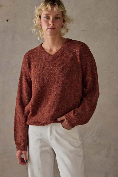 mctavish vee knit brown multi