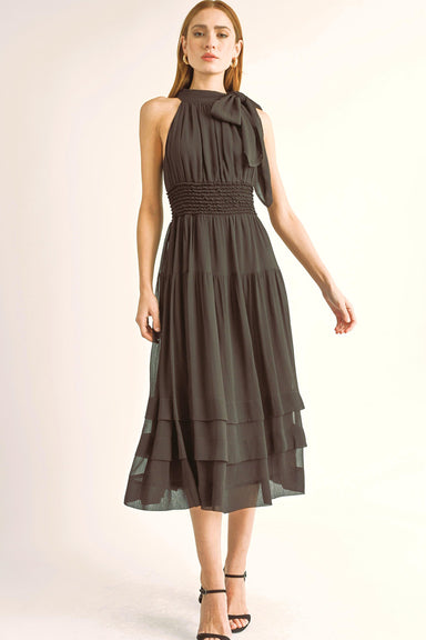Reset by Jane - Aurora Dress - Dark Brown - Front
