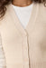 Marine Layer - Robin Textured Sweater Vest - Cream - Detail