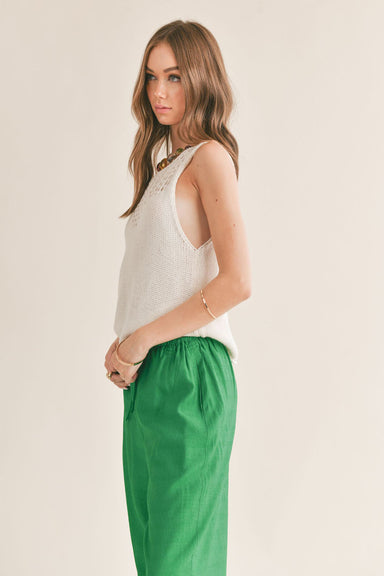 Sage the Label - The Breeze Sweater Tank - Off White - Side