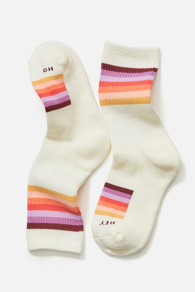 Marine Layer - Anytime Boot Sock - Antique White Stripe