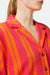 Scotch & Soda - Towelling SS Shirt - Electric Pink/Orange Stripe - Detail