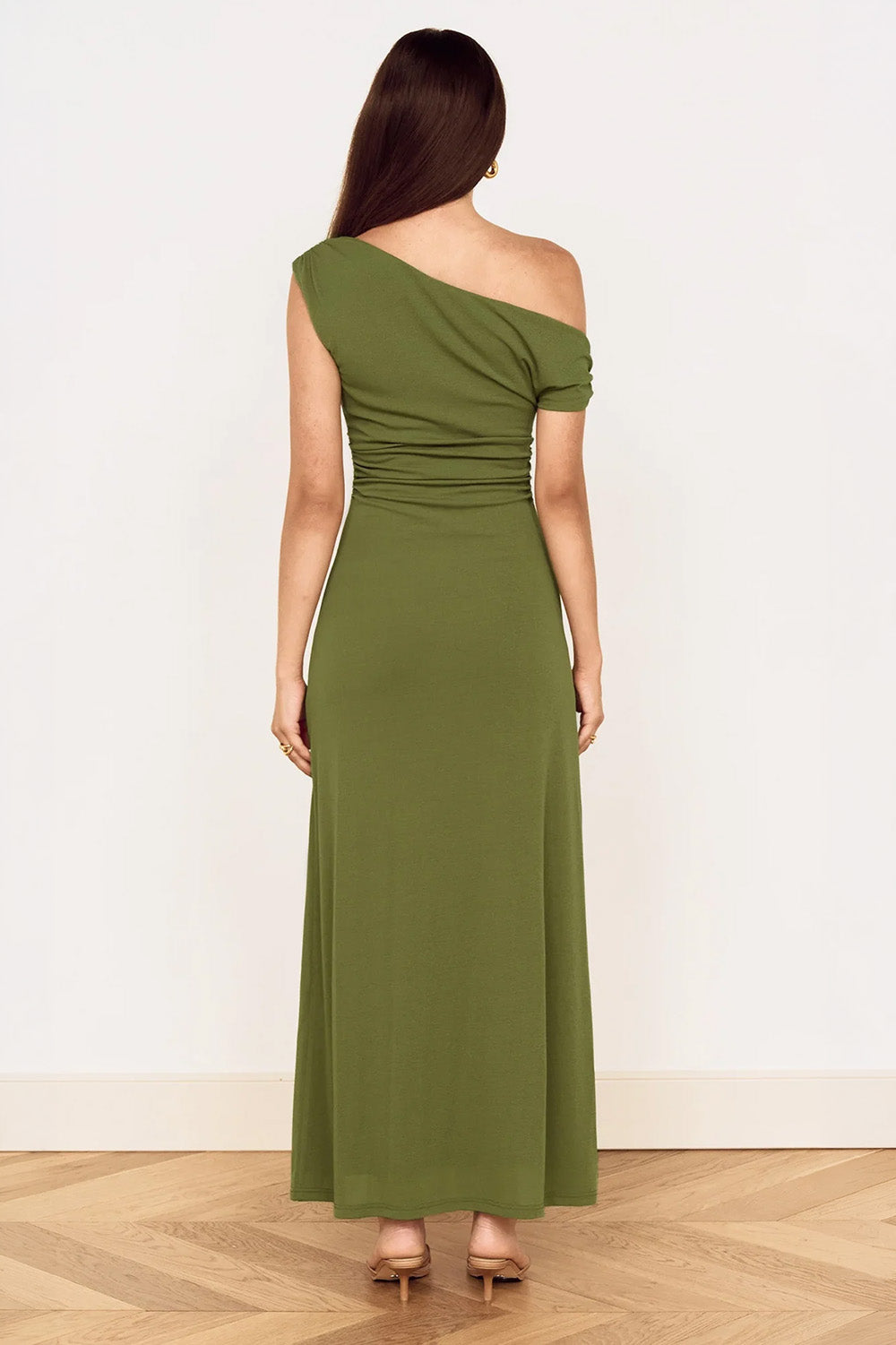 minkpink-aster-mesh-midi-dress-khaki-back