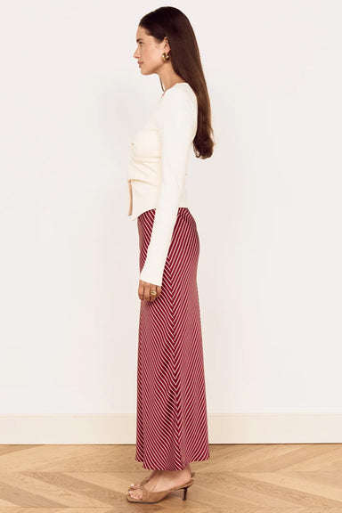 minkpink-bleeker-bias-midi-skirt-wine-stripe-side