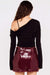 minkpink agnes mini skirt wine back