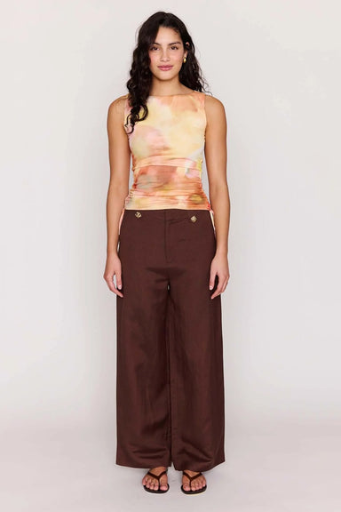 minkpink aria drawstring top watercolour floral front