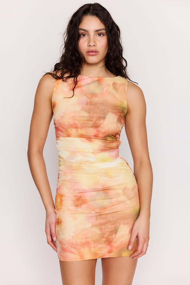 minkpink aria mesh mini dress watercolour floral