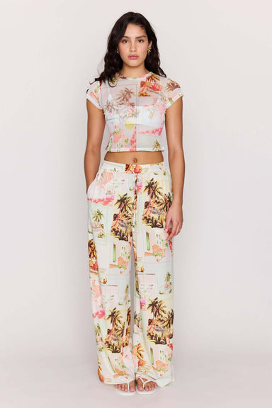 minkpink dolce drawstring pant vintage postcards front