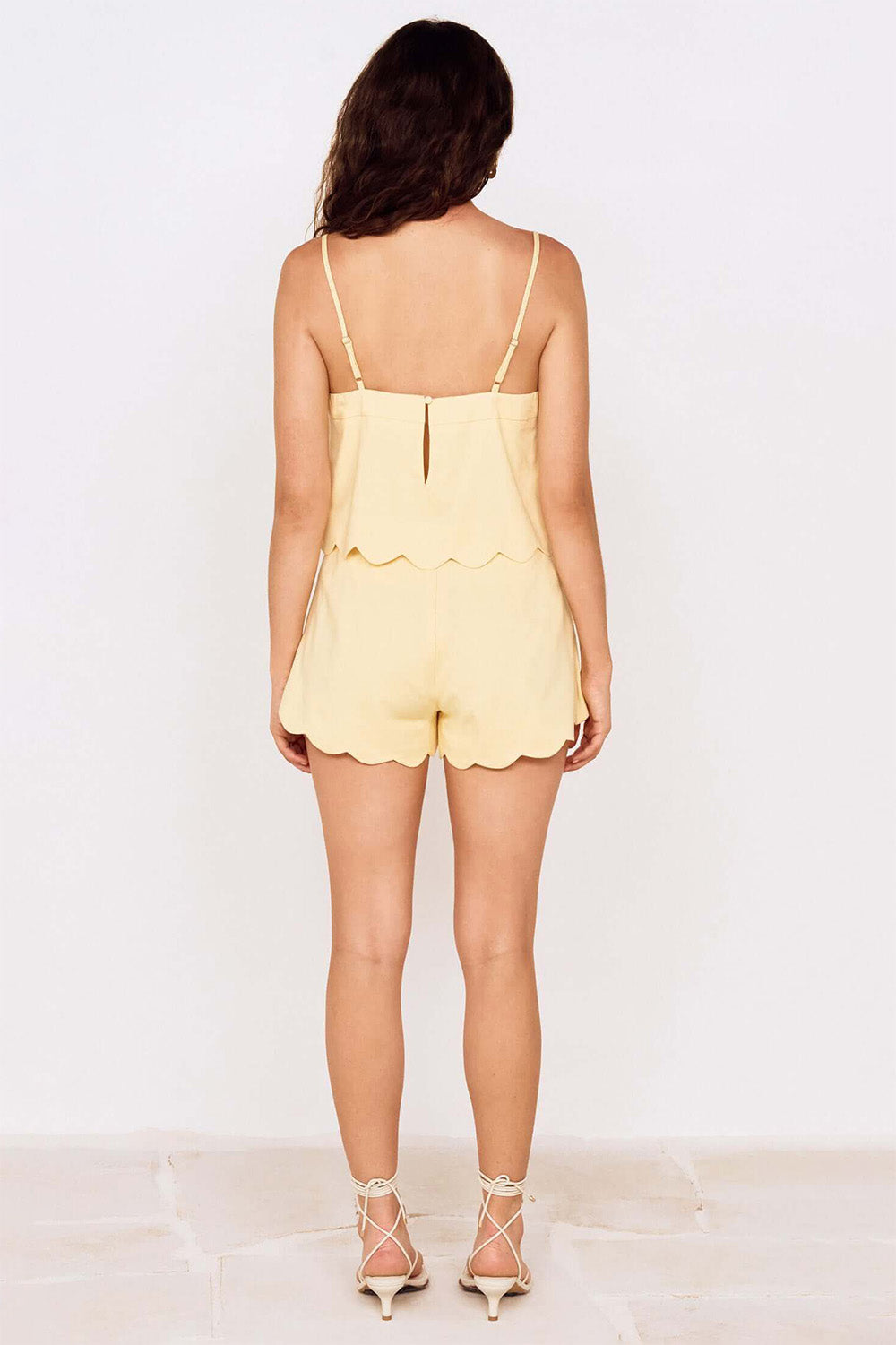 minkpink grazia scallop hem cami butter back