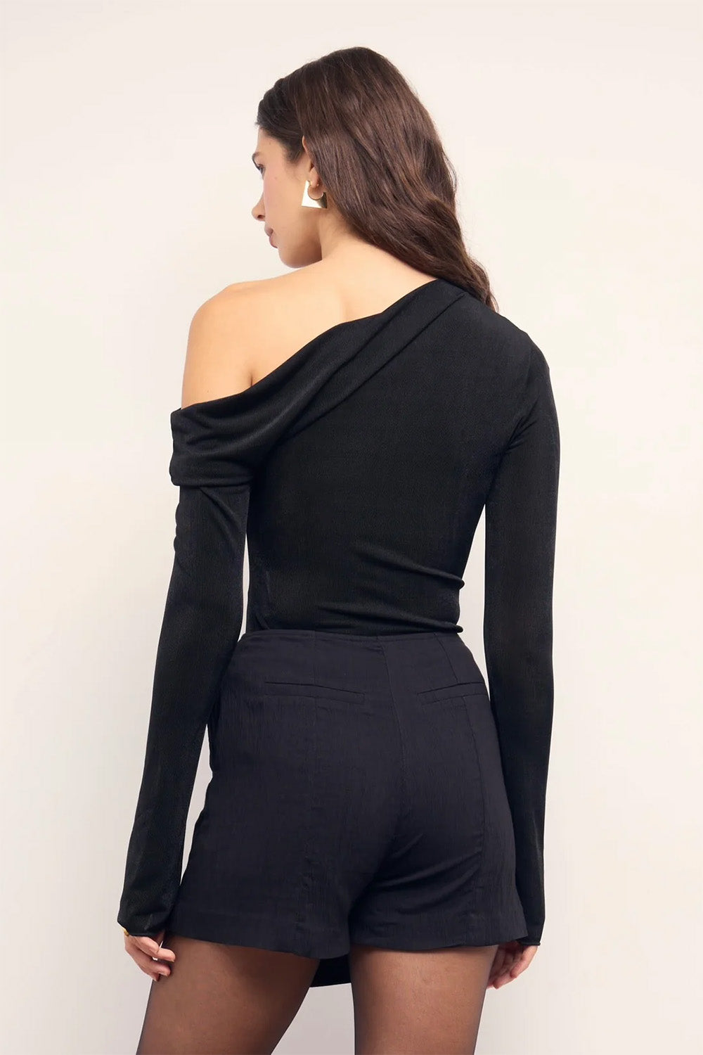 minkpink maren assym top black back