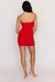 minkpink rosa twist mini dress red back
