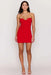 minkpink rosa twist mini dress red front