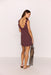 minkpink sierra ruffle strap mini dress burgundy floral back
