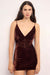 minkpink sonja velvet mini dress chocolate