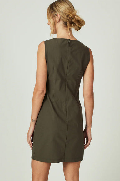 7 Diamonds - Infinity Square Neck Dress - Army Green - Back