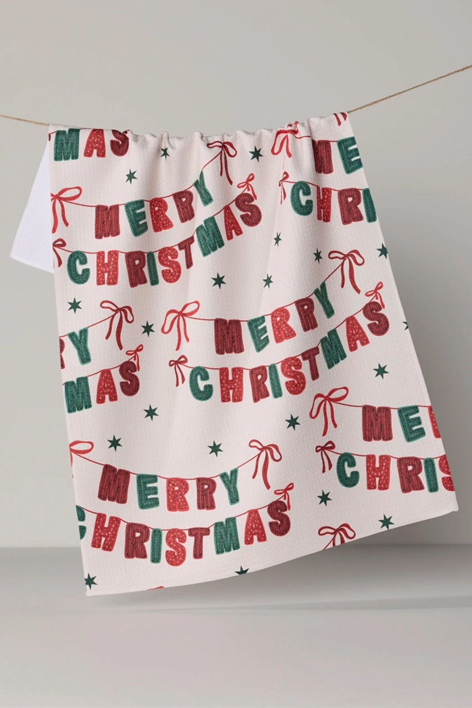Geometry - Christmas Banner Tea Towel - Front
