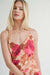 Sage the Label - Empowered Shirred Mini Dress - Fuschia Multi - Detail