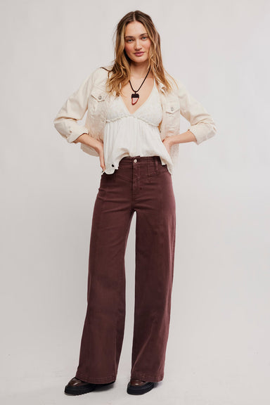 Free People - Libre Wide Leg - Rum Running - Front