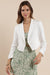 Sage the Label - Coastal Calm Cropped Blazer - White - Front