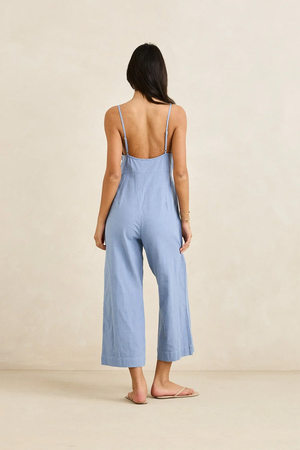 Rhythm - Classic Jumpsuit - Steel Blue - Back