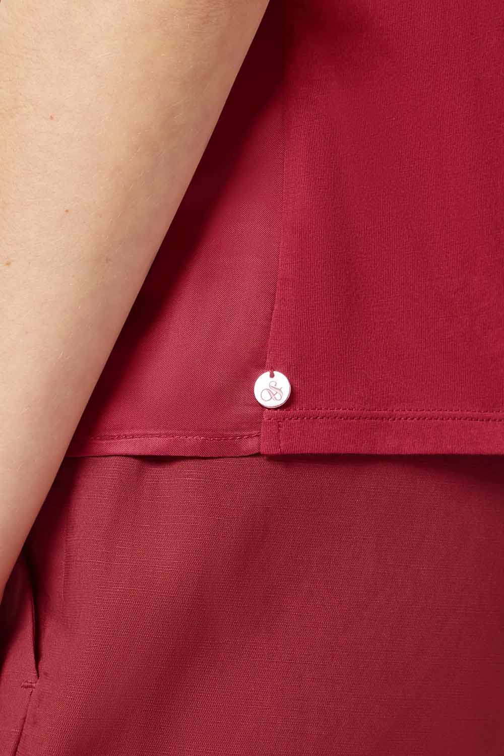 Scotch & Soda - Jersey Woven Tank - Roadside Red - Detail
