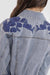 Sadie & Sage - MOST LIKELY EMBROIDERED DENIM JACKET - Mid Wash Blue - Detail