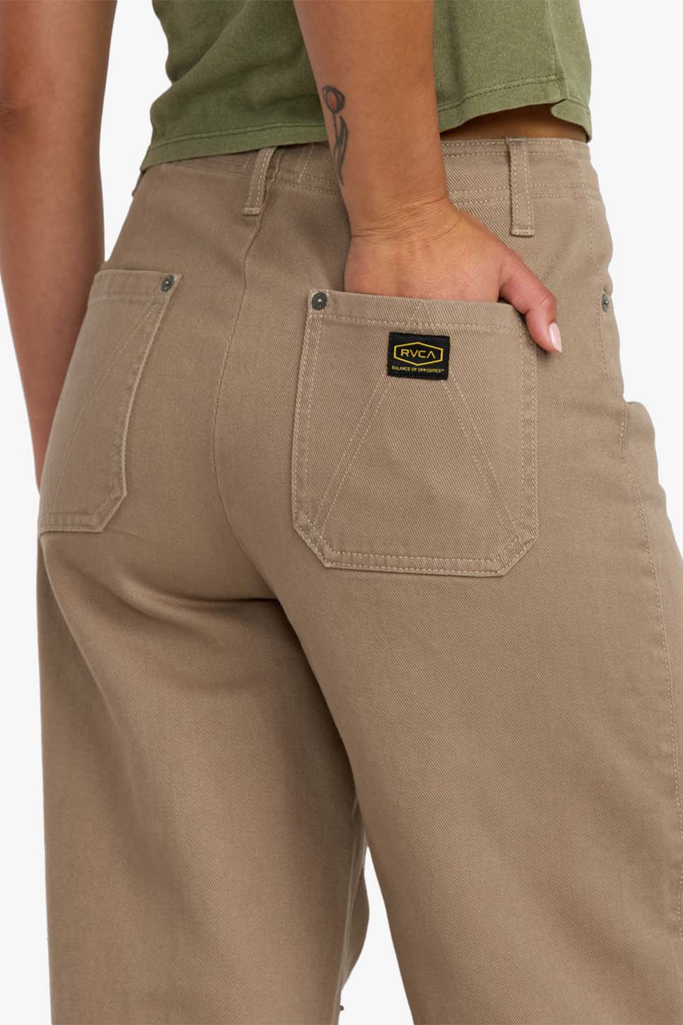 RVCA - Dayshift Pant - Desert Taupe - Detail