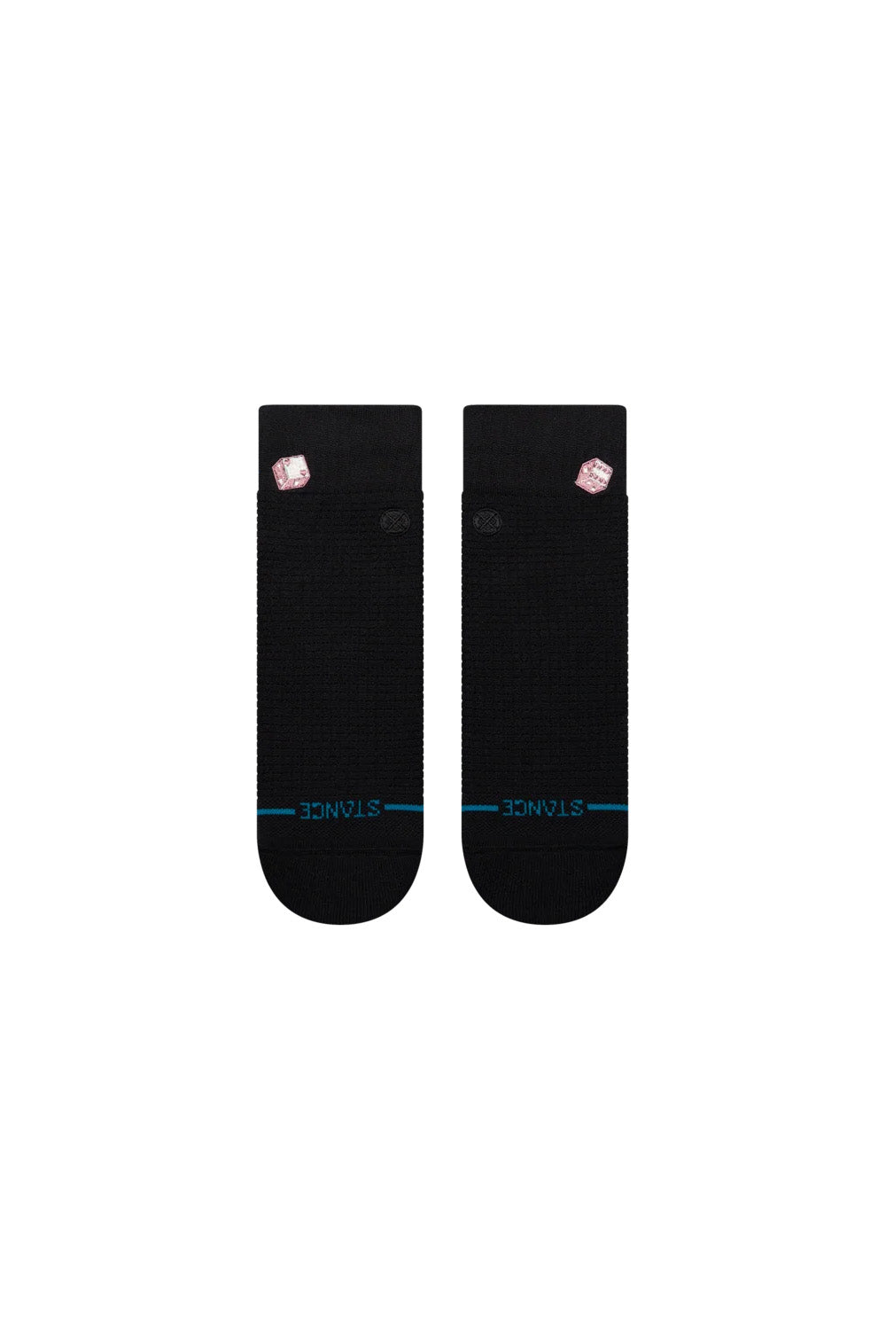 Stance - Dicey Waffle Quarter - Black - Flatlay Back