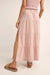 Rhythm - Lola Check Tiered Maxi Skirt - Dusty Pink - Back