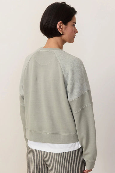 Marine Layer - Cloud 9 Crop Sweatshirt - Shadow - Back