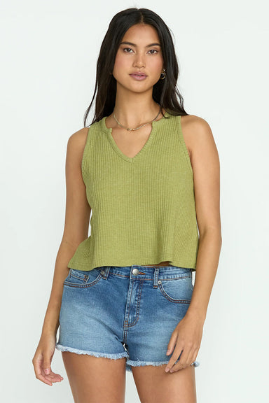 Billabong - Aya Sun Knit Tank - Avocado - Front