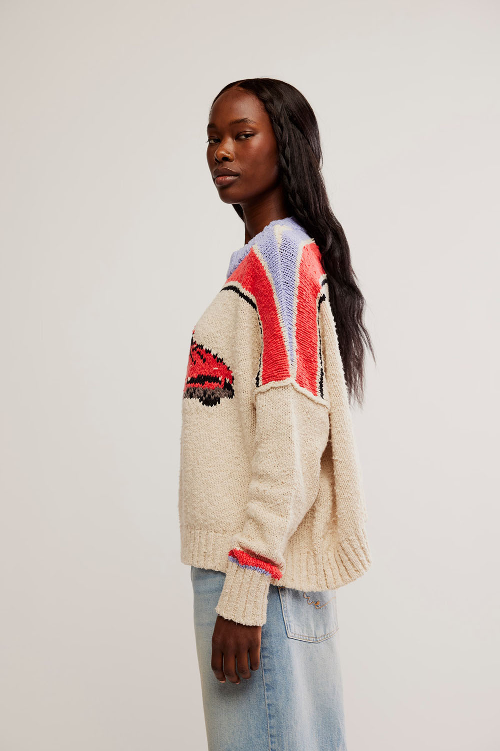 Free People - Fast Lane Pullover - Race Car Combo - Side