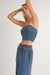 Sadie & Sage - Sugarloaf Smocked Tube Top - Indigo - Side