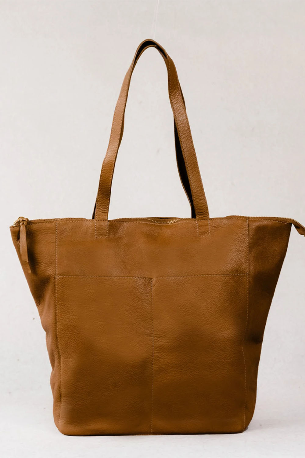 Able - Lari Tote - Pebbled Whiskey - Front