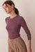 Marine Layer - Lexi Rib Sun-In LS Tee - Windsor Wine - Profile