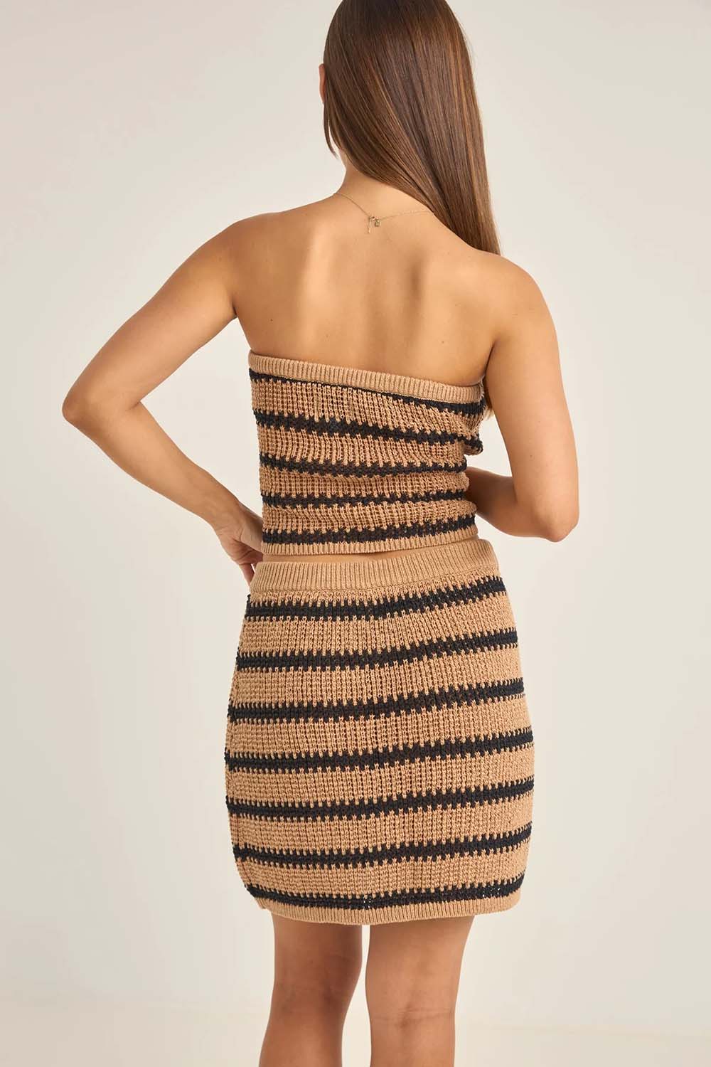 Rhythm - Sol Stripe Knit Top - Black - Back
